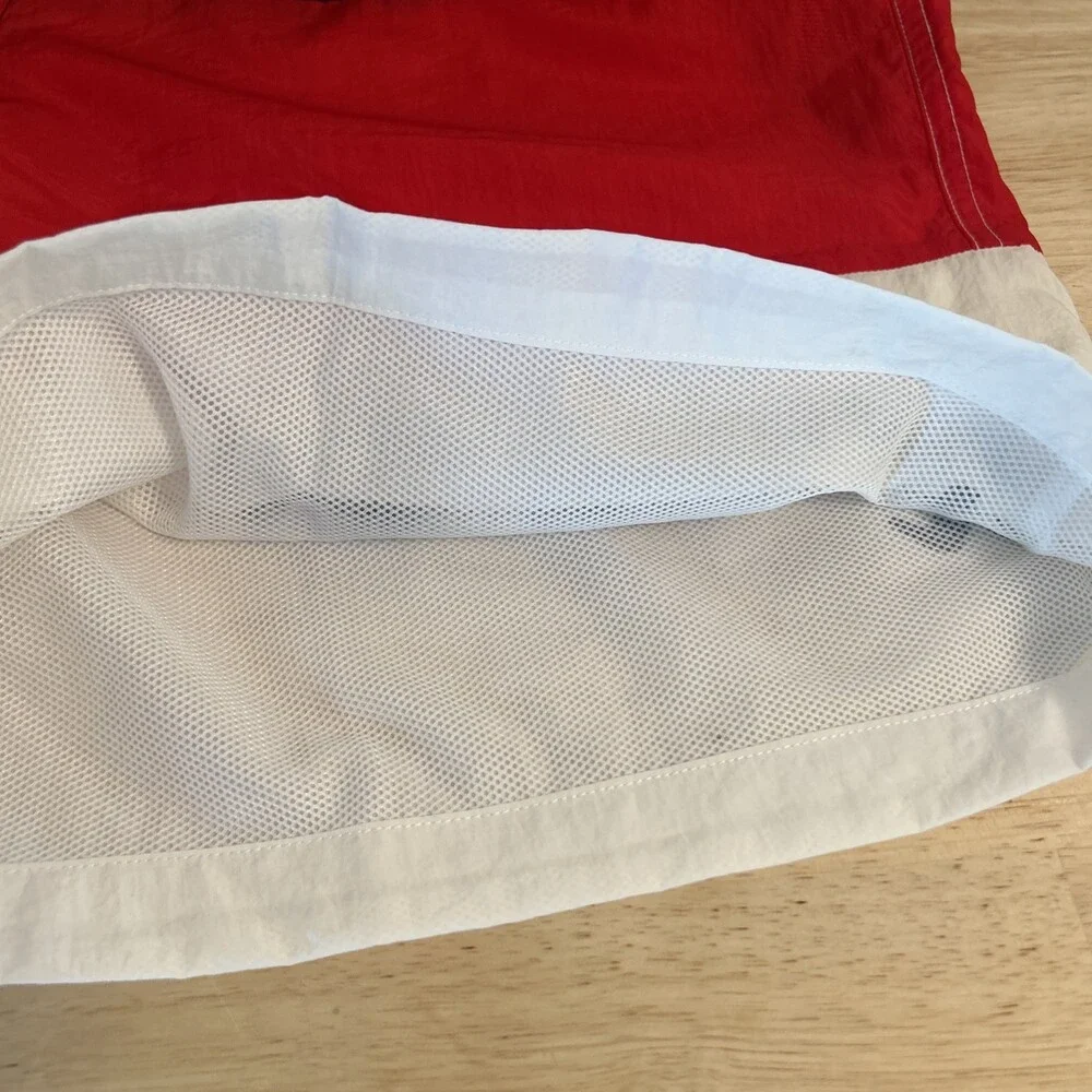 New Champion Swim Shorts Men Large Red White Blue 8
